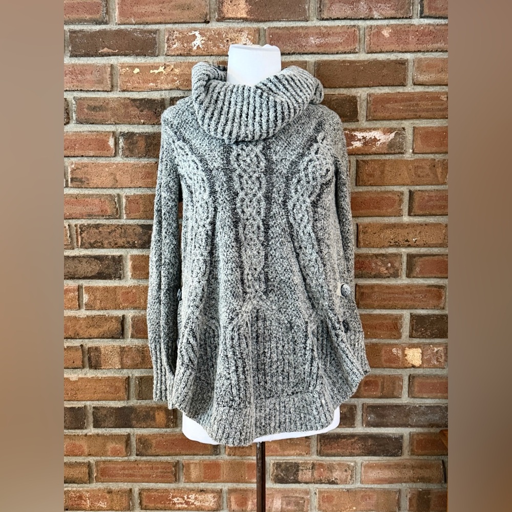 Anthropologie Angel of the North Cable Knit Cowl Sweater S